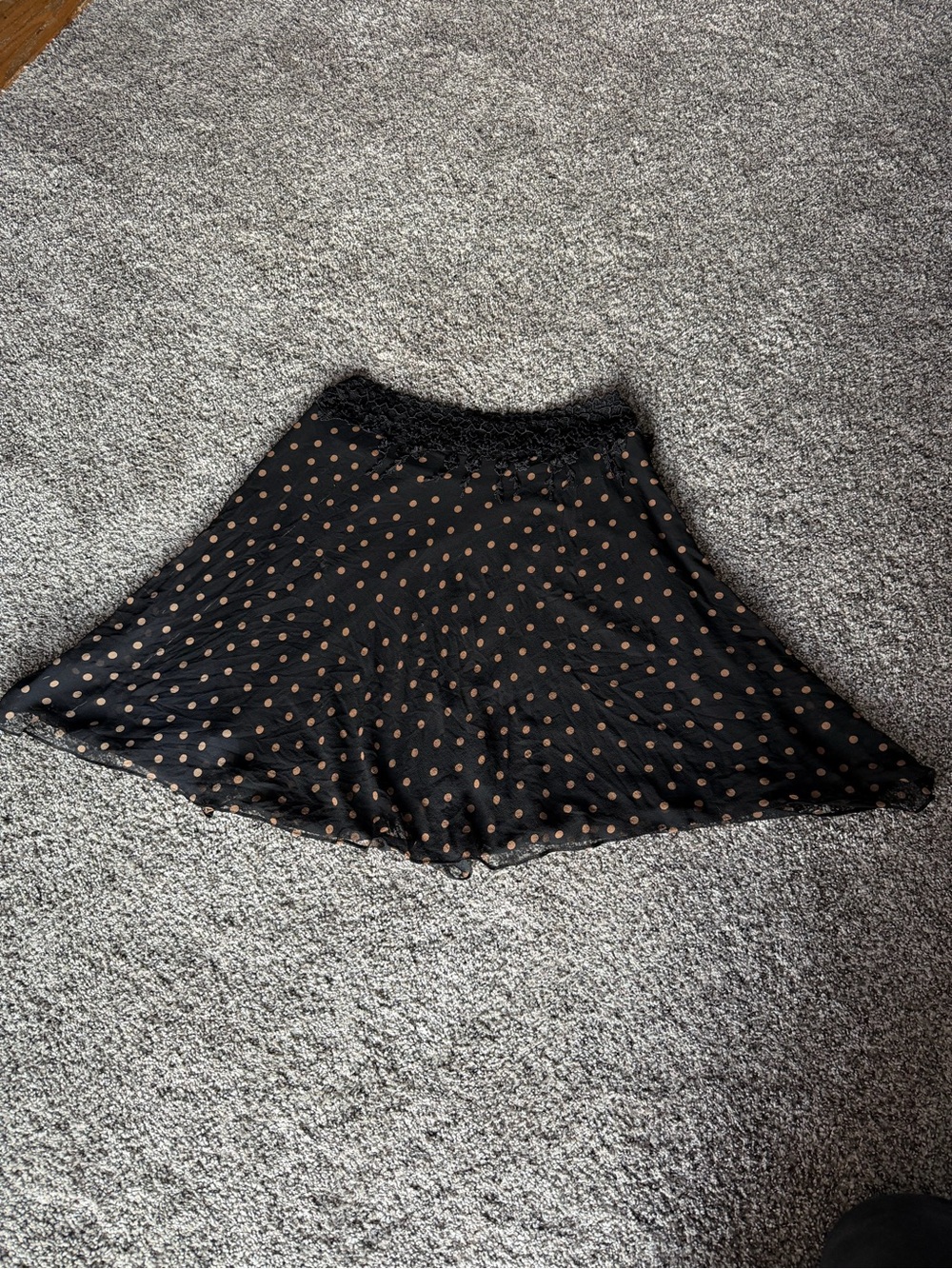 Vintage Betsey Johnson New York Polka Dot Skirt & Chartreuse Top Set SM/4 - Picture 4 of 10